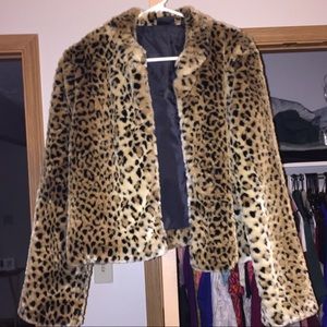 BRAND NEW Nicole Fur Leopard Coat